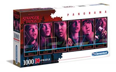 Clementoni - 39548 - Puzzle Panorama - Stranger Things - 1000 Pezzi - Made In Italy - Puzzle Adulti Netflix