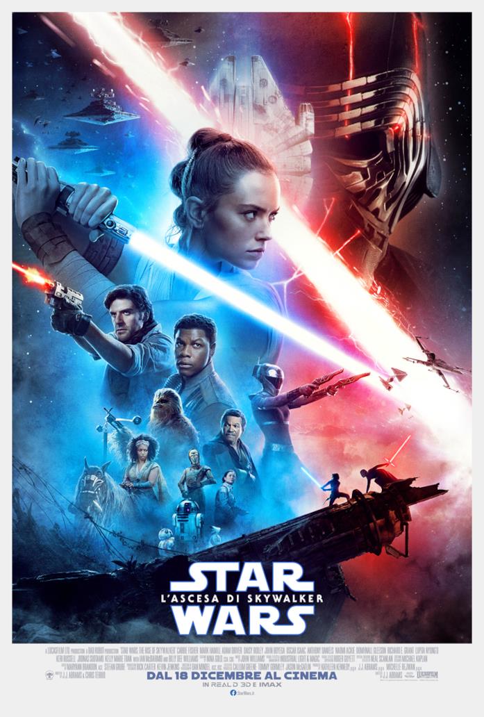 L'Ascesa di Skywalker, fuori il nuovo trailer finale Poster italiano di Star Wars: l'Ascesa di Skywalker coi personaggi del film