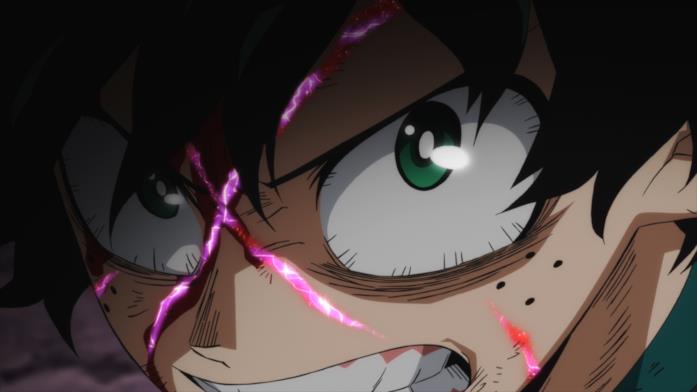 My Hero Academia Deku scatena il suo quirk