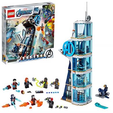 LEGO Super Heroes Battaglia sulla Torre, Set di Costruzioni Ricco di Dettagli per Bambini +8 Anni e per i Fan Marvel Avengers, 76166