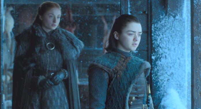 Sansa e Arya Stark in Game of Thrones 7