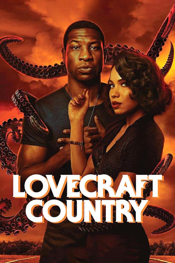 Il poster di Lovecraft Country Jonathan Majors e Jurnee Smollett nel poster di Lovecraft Country