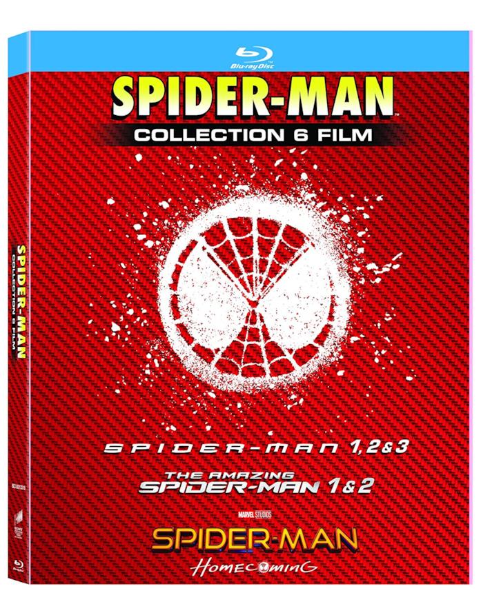 Cofanetto Blu-ray di Spider-Man - Film 1-6 Copertina del cofanetto Blu-ray di Spider-Man