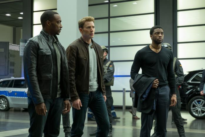 T'Challa in Captain America: Civil War Chadwick Boseman in una scena di Captain America: Civil War