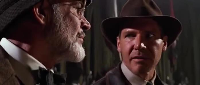 Indy ed Henry Jones in Indiana Jones e l'ultima crociata Una scena tratta da Indiana Jones e l'ultima crociata