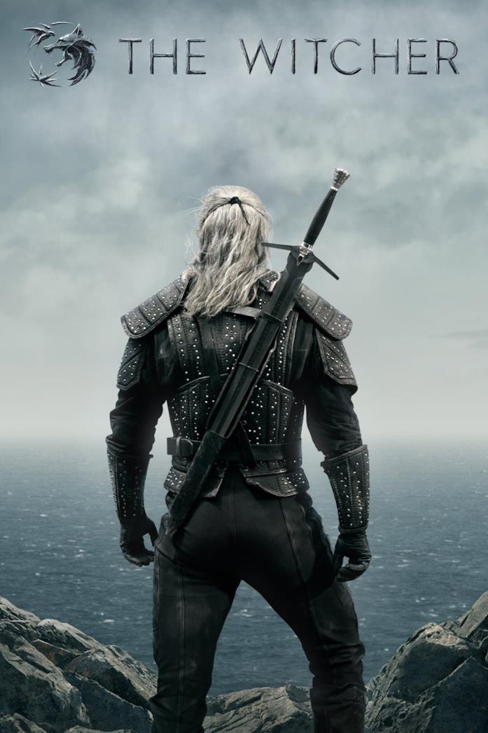 Il poster di The Witcher Henry Cavill nella locandina di The Witcher