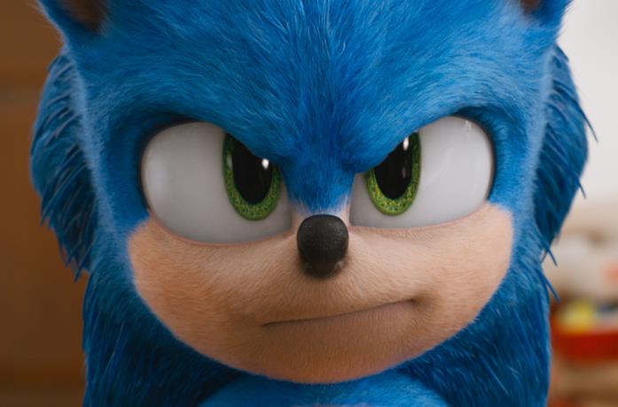 Un primo piano del nuovo Sonic