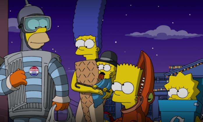 Una sequenza dei Simpson tratta da La paura fa novanta XXVII Una sequenza tratta da uno special di Halloween dei Simpson