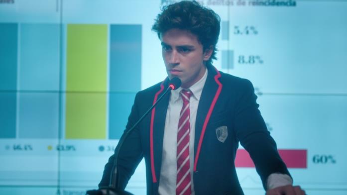 Samuel Elite Samuel in una scena di Elite