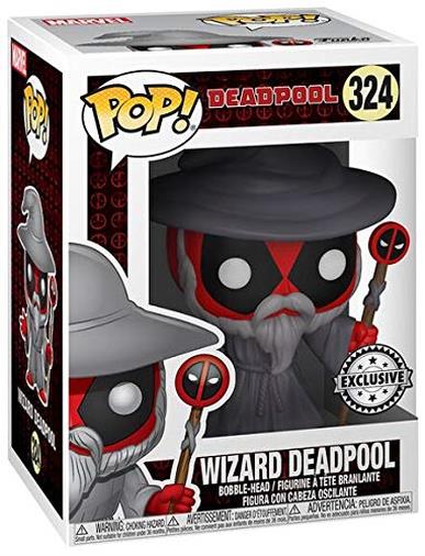 Funko - Pop Bobble, 30868 Marvel: Deadpool Playtime: Wizard (Exc): Statuetta da Collezione Multicolore.