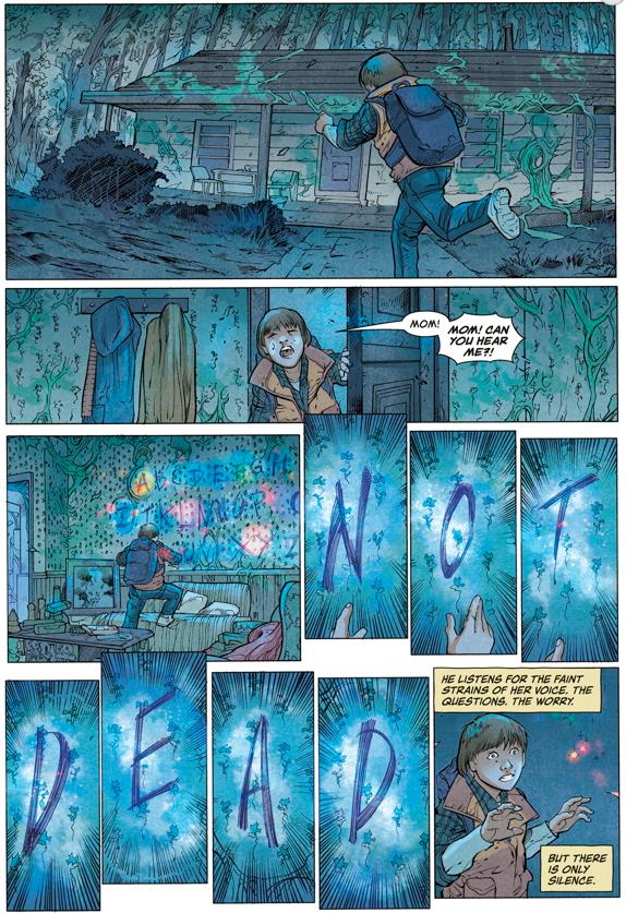 Will e i fumetti di Stranger Things Una pagina del fumetto Il Sottosopra di Stranger Things