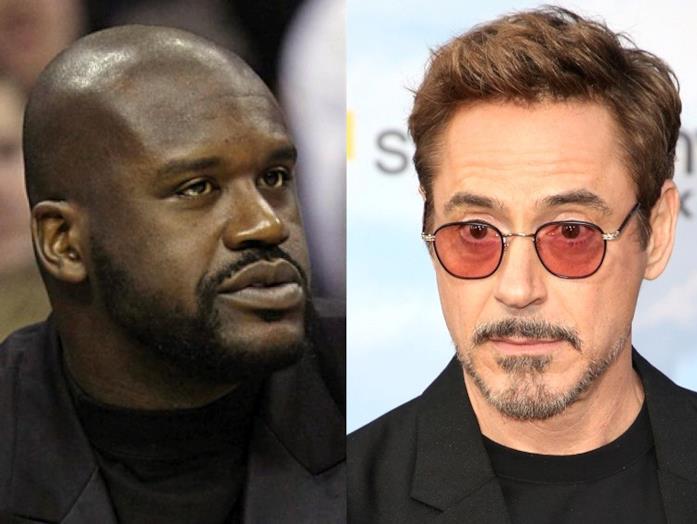 Shaquille O'Neal e Robert Downey Jr. Shaquille O'Neal e Robert Downey Jr. a contronto