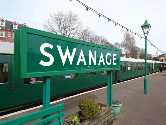 La stazione ferroviaria di Swanage La stazione ferroviaria di Swanage, nel Regno Unito
