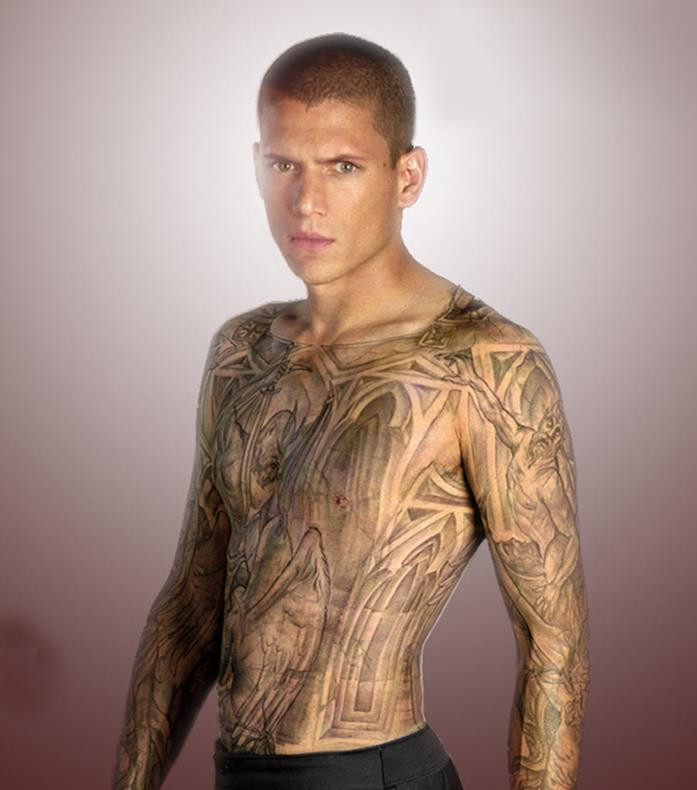 Wentworth Miller nei panni di Michael Scofield Tatuaggi di Michael Scofield