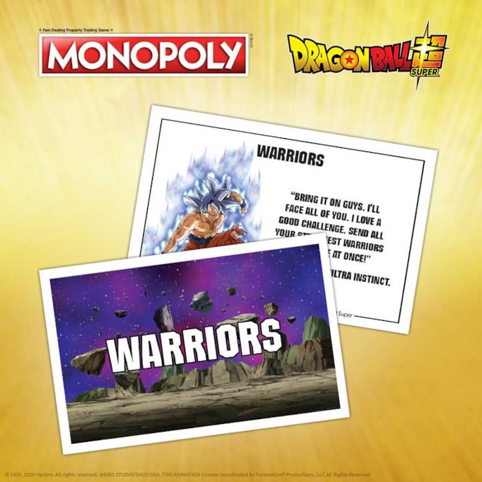 Le carte Guerrieri del Monopoly di Dragon Ball Super Dragon Ball Super, le carte guerrieri