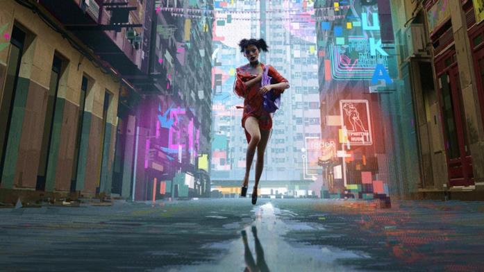 La protagonista della puntata La testimone Una donna corre in una strada illuminata dalle insegne
