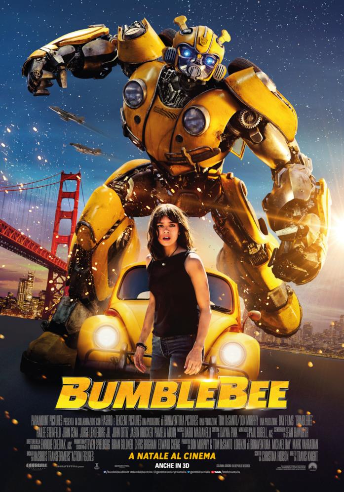 Bumblebee, il poster italiano Bumblebee e Charlie (Hailee Steinfeld) nel poster italiano del film