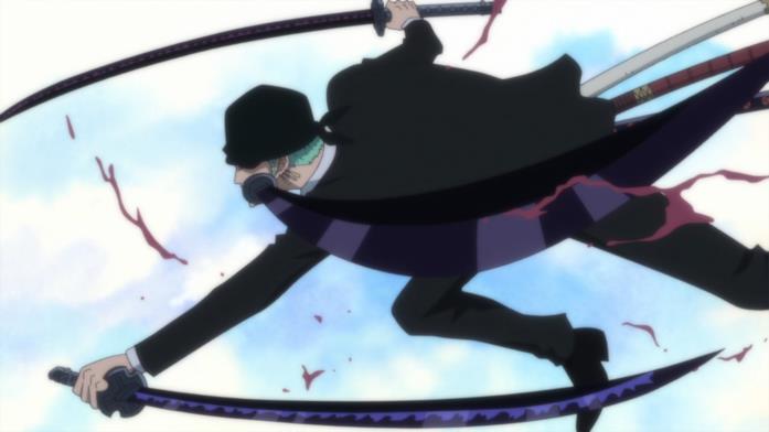 Zoro haki con Shusui One Piece Zoro usa l'haki