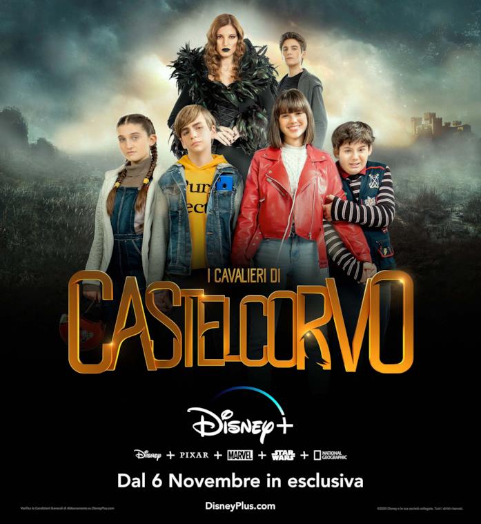 I protagonisti de I cavalieri di Castelcorvo nel poster ufficiale I giovani Cavalieri di Castelcorvo sono pronti a unire le forze per sconfiggere un nemico in comune