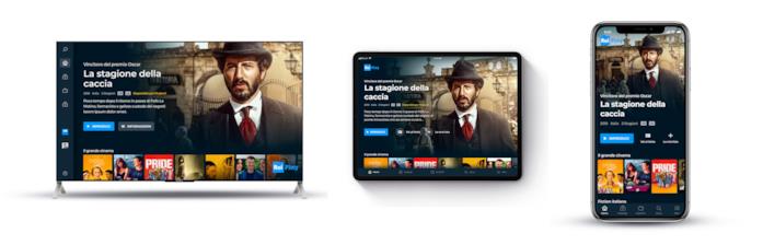 Il nuovo RaiPlay disponibili su smartphone, tablet, laptop, desktop e smart TV Esempio del nuovo RaiPlay su Smart TV, iPad e iPhone
