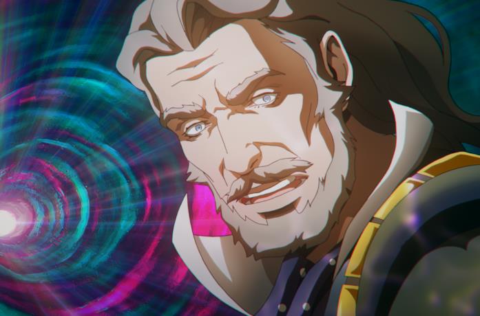 Saint Germain nella serie televisiva Castlevania Saint Germain entra nel Corridoio infinito