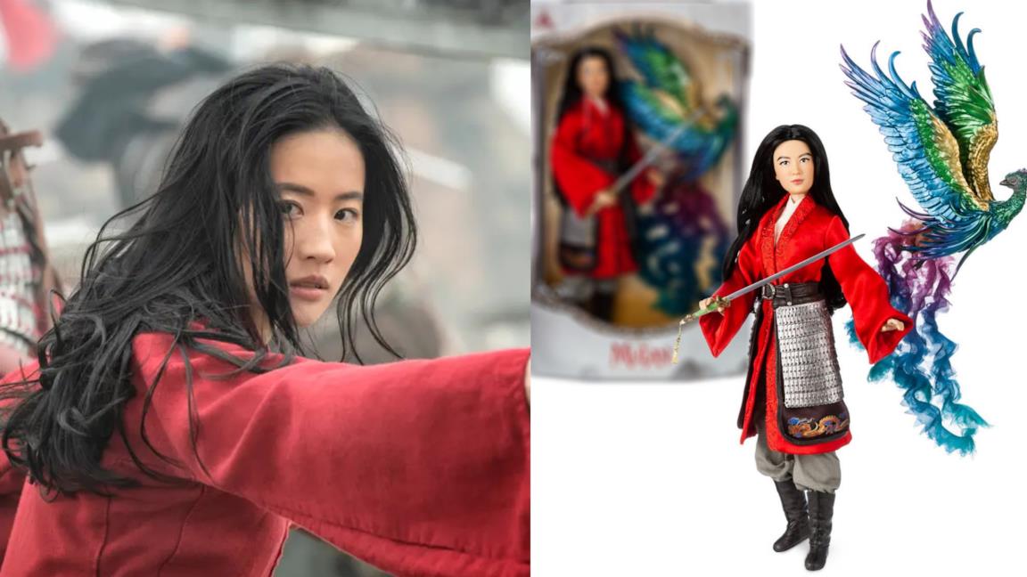 Collage tra Mulan e la bambola Mulan
