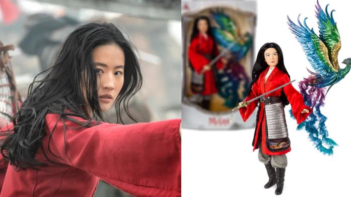 Collage tra Mulan e la bambola Mulan