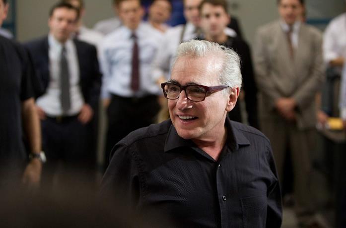 Martin Scorsese sul set del film The Wolf of Wall Street