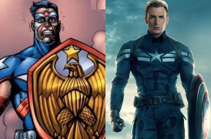 Soldier Boy, parodia di Capitan America Sodlier Boy in versione fumetto e Chris Evans nelle vesti di Capitan America