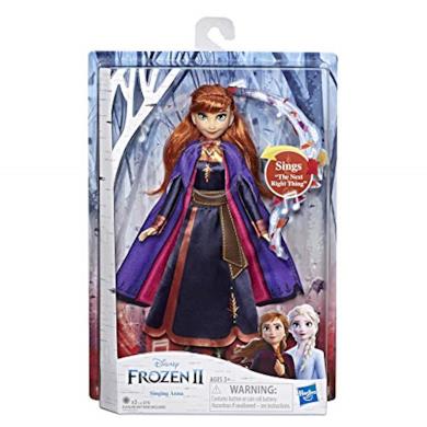 Disney Frozen 2 - Anna Cantante (Bambola Elettronica con Abito Viola, Ispirato al Film Frozen 2)