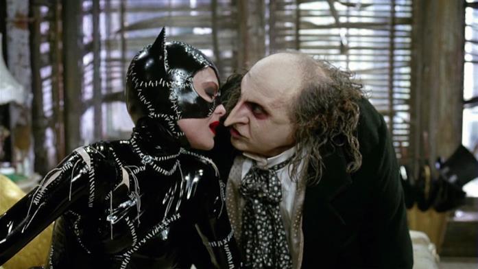 Catwoman e il Pinguino nel 1992 Mezzibusti di Michelle Pfeiffer e Danny De Vito