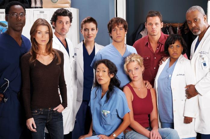 Il cast di Grey's Anatomy agli inizi della serie