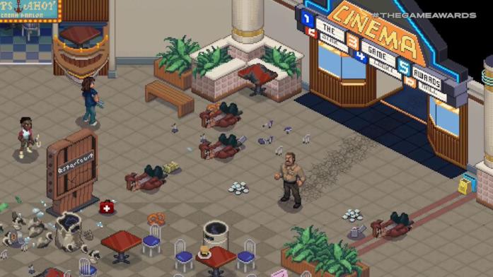 Lucas, Steve e Hopper in Stranger Things 3 the Game Un livello di Stranger Things 3 the Game