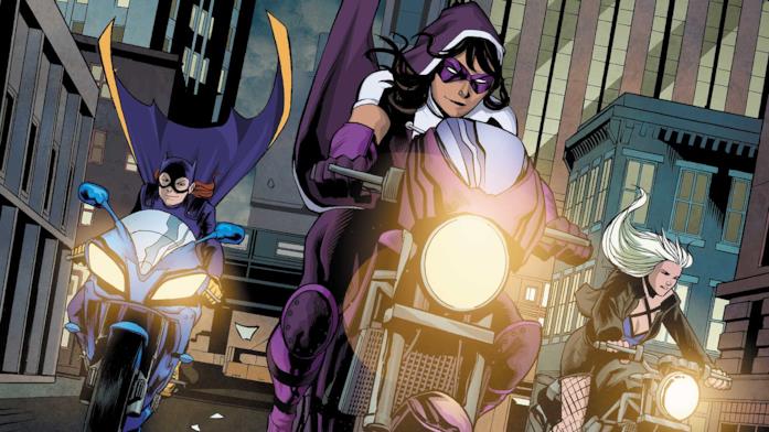 La Cacciatrice guida in battaglia le Birds of Prey Batgirl, Cacciatrice e Black Canary le Birds of Prey
