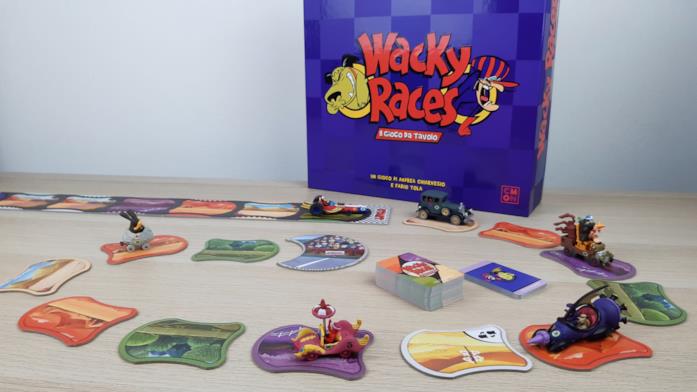Una partita tipo al gioco da tavolo delle Wacky Races Il tabellone del gioco da tavolo delle Wacky Races