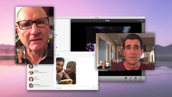 Una videoconferenza su macOS eseguita in una puntata di Modern Family