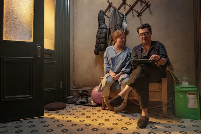 Amy Adams e Joe Wright Amy Adams e Joe Wright sul set