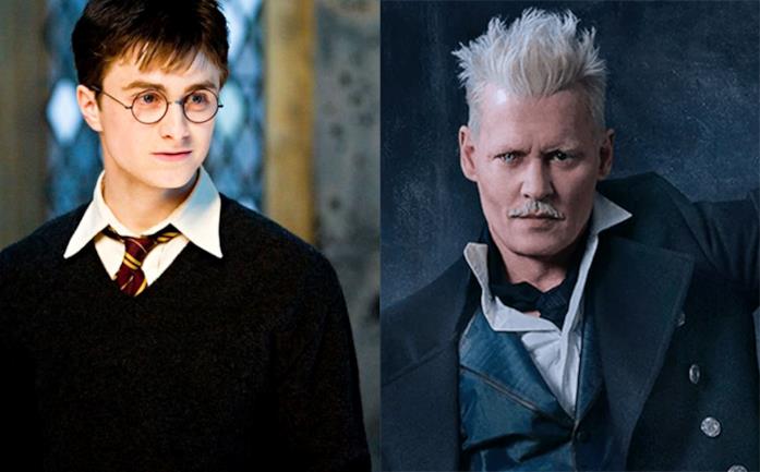 Daniel Radcliffe in Harry Potter e Johnny Depp in Animali Fantastici 2