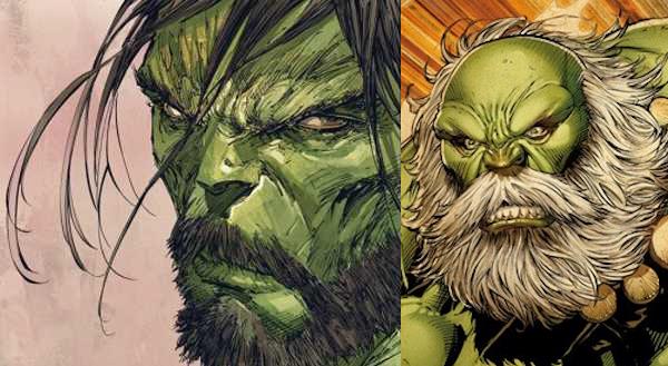 Hulk con la barba nei comics