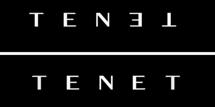 Tenet cambia logo Nella parte superiore il logo di Tenet con le ultime due lettere capovolte, sotto il nuovo logo con le lettere rivolte verso l'alto