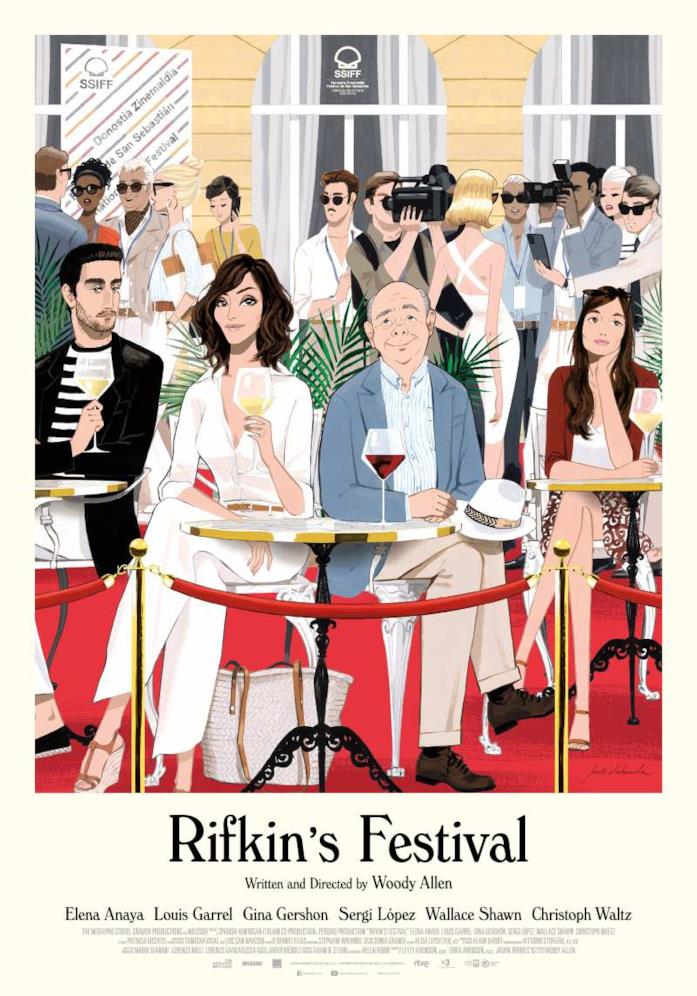 Rifkin’s Festival, poster e trama I protagonisti di Rifkin’s Festival nel poster realizzato come se fosse un disegno