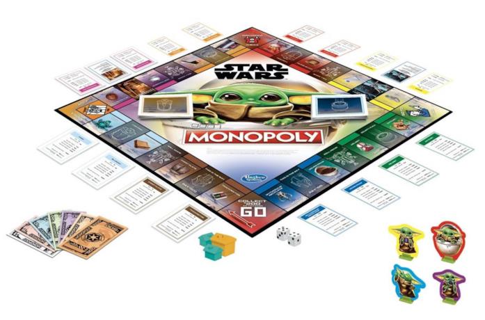 Arriva il Monopoly ufficiale di Baby Yoda Un'immagine della plancia di gioco del Monopoly di Baby Yoda