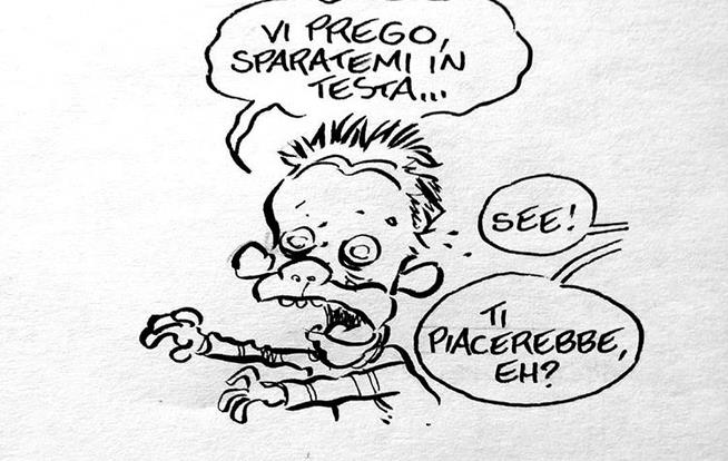 la vignetta di leo ortolani per il rinnovo di the walking dead