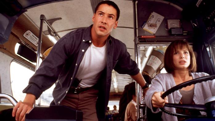 Keanu Reeves e Sandra Bullock in Speed