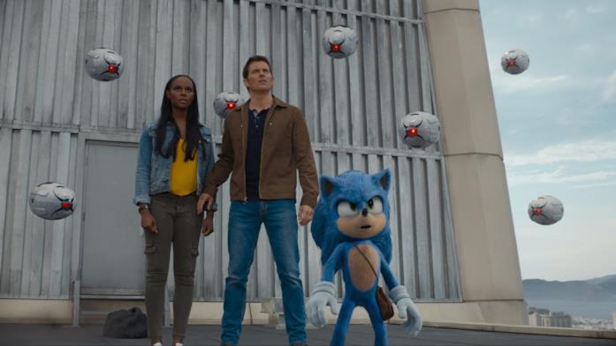 Sonic in un'immagine dal film del 2020