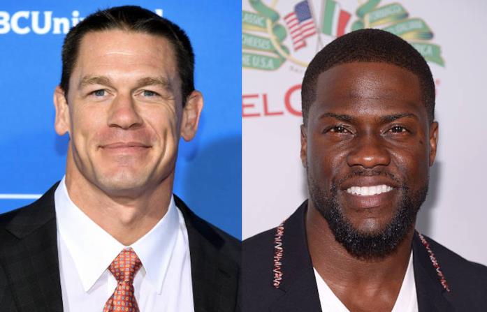 Collage di John Cena e Kevin Hart