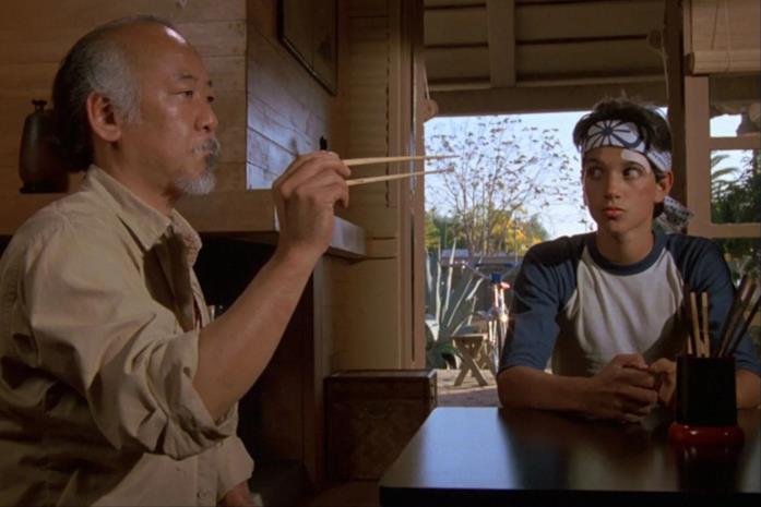Il maestro Miyagi in Per vincere domani - The Karate Kid