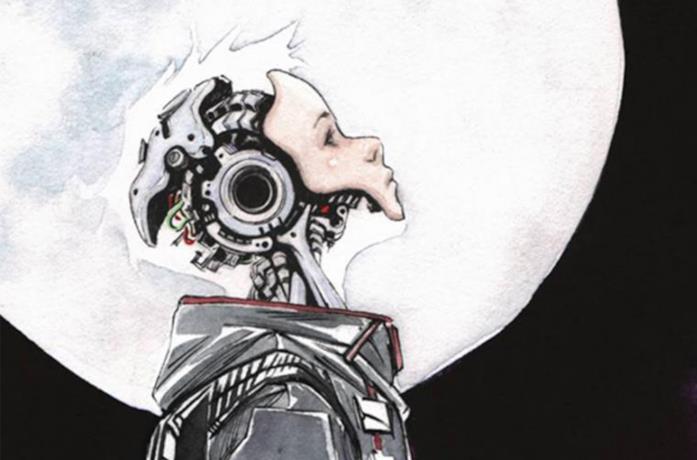 La copertina di un fumetto della serie Descender
