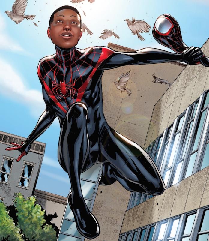 Miles Morales è lo Spider-Man dell'universo Ultimate Miles Morales in una tavola Marvel Comics