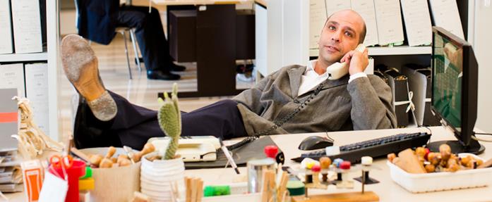 Quo vado? Checco Zalone in una scena di Quo vado?
